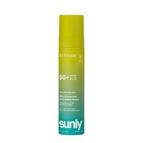 ATTITUDE front packaging showing SPF 50 and unscented benefits