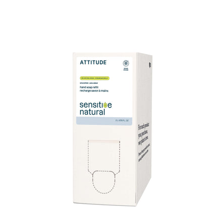 ATTITUDE front pouch showing label and refill size, promotes eco-friendly refill