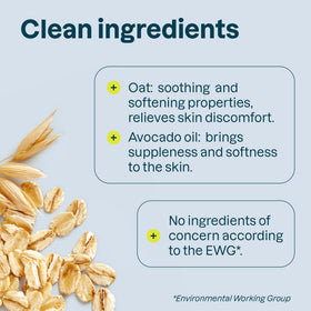 ATTITUDE oat extract and avocado oil ingredients showing soothing benefit