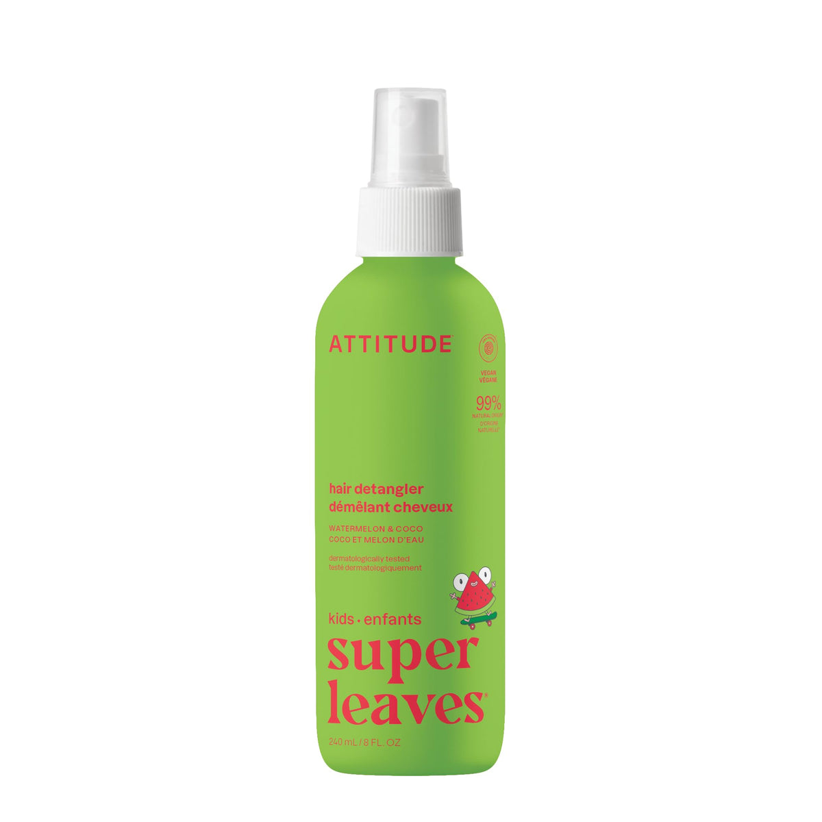 ATTITUDE kids detangler front packaging showing label and size, easy identification