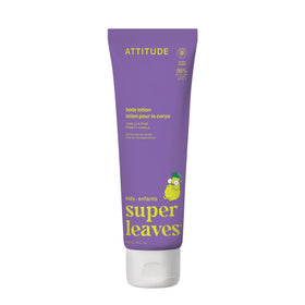ATTITUDE kids lotion front packaging showing bottle and benefits