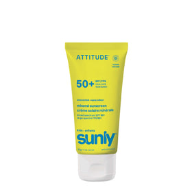 ATTITUDE Kids sunscreen front tube showing branding and SPF 50 protection benefit