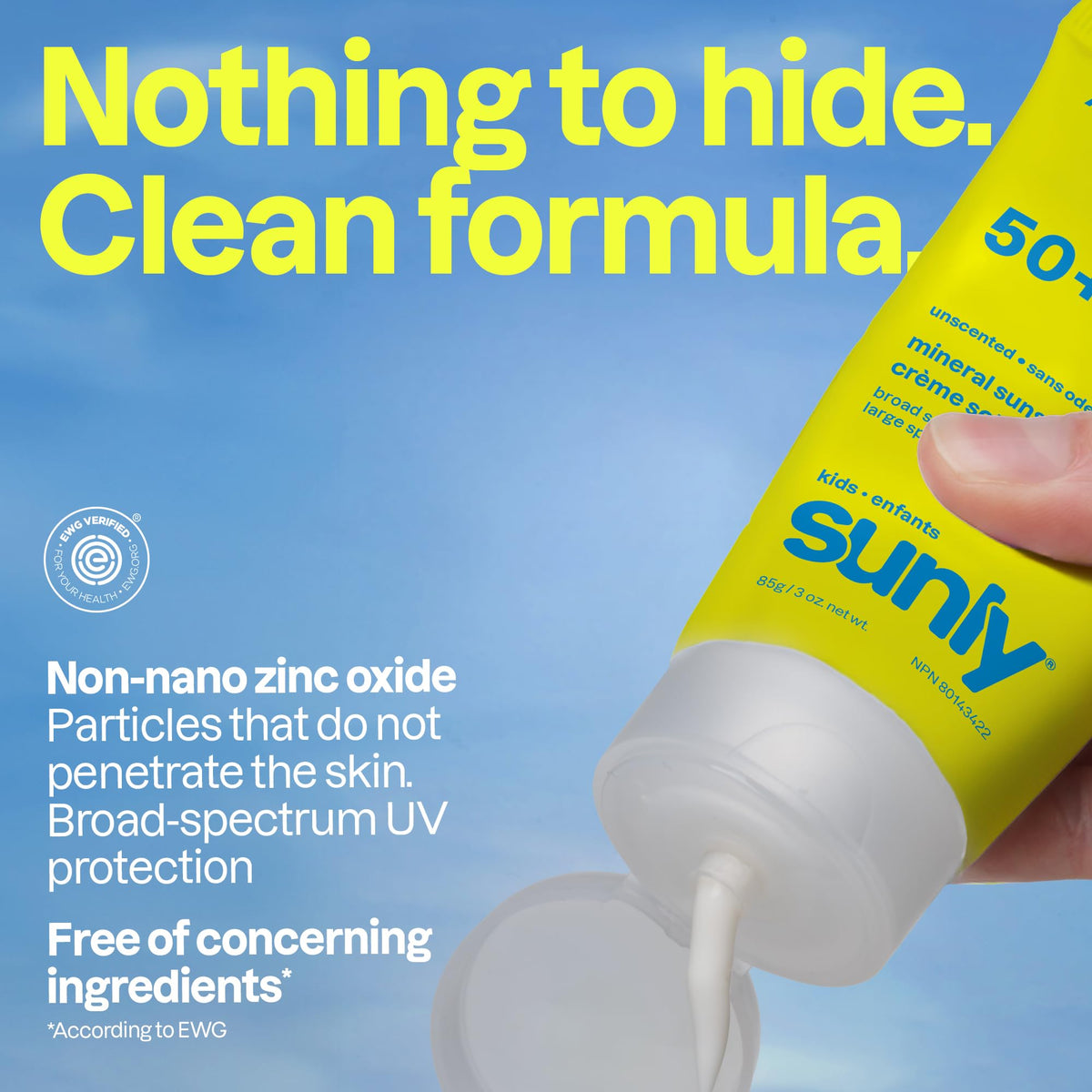 ATTITUDE Kids sunscreen cream texture close-up showing lightweight spreadability benefit