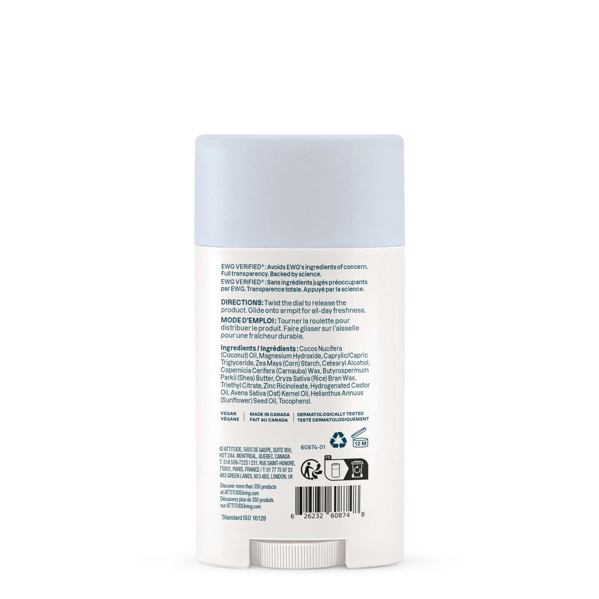 ATTITUDE deodorant on bathroom shelf in neutral lifestyle setting
