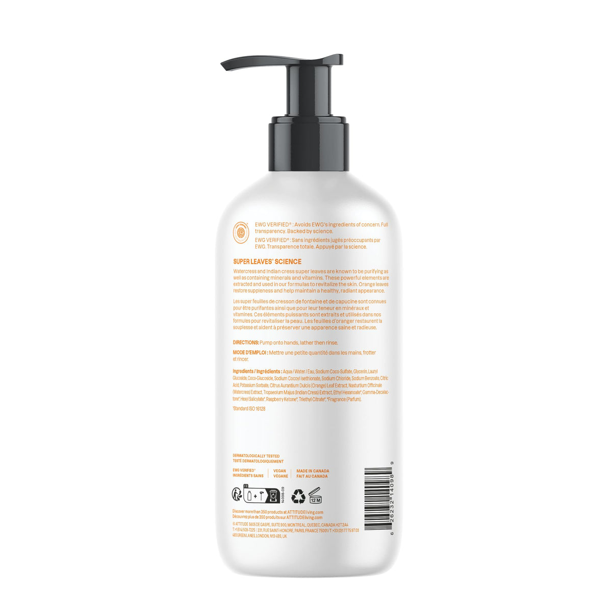 BIO SPECTRA ATTITUDE HDPE bottle emphasizing recyclable responsible packaging