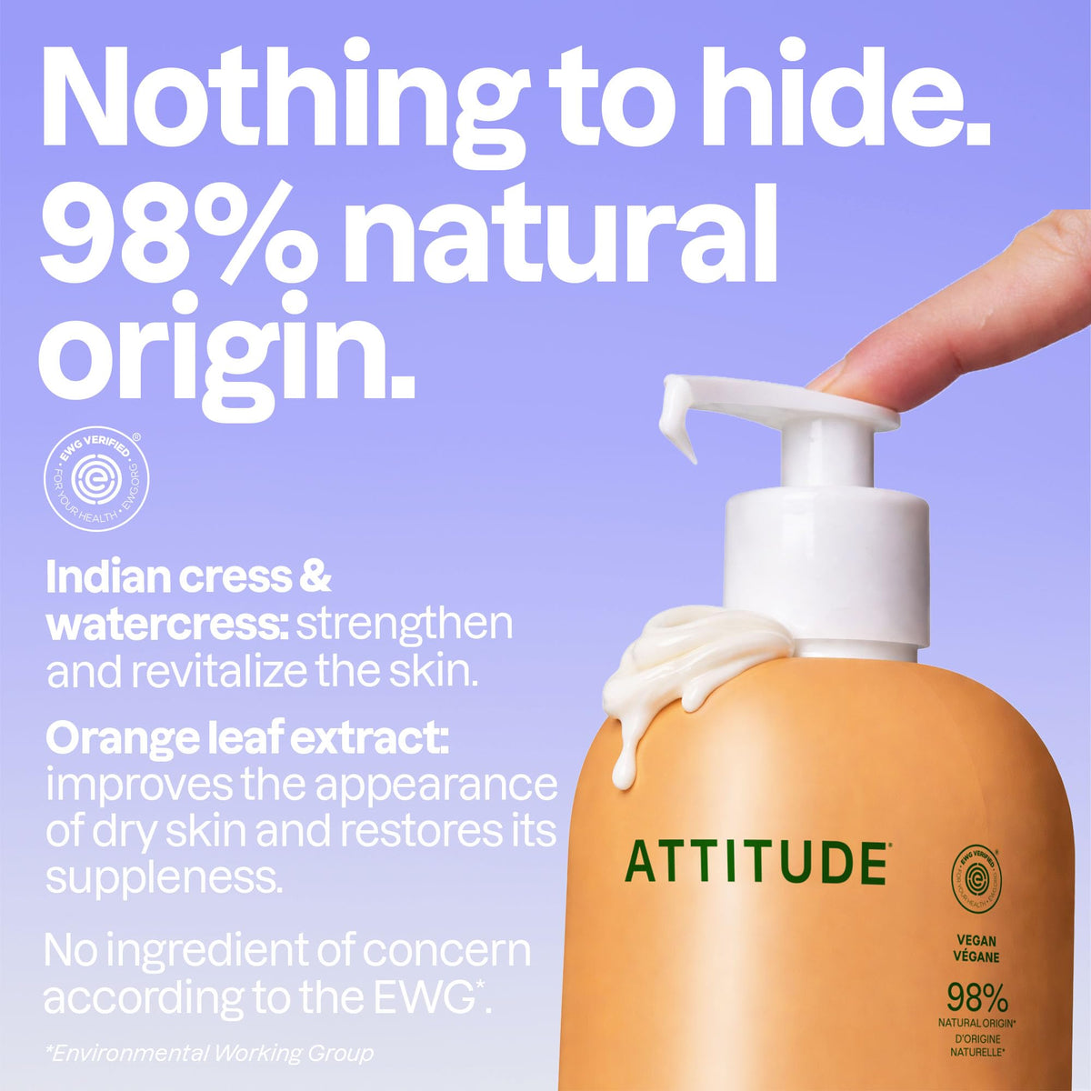 ATTITUDE pump dispensing lotion demonstrating easy daily use benefit