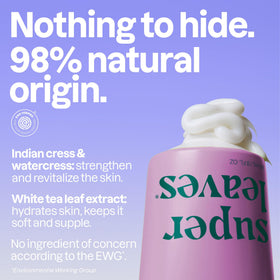 ATTITUDE lotion texture swirl on palm demonstrating lightweight, non-greasy feel