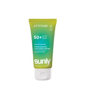 ATTITUDE front packaging showing SPF 50 and unscented protection