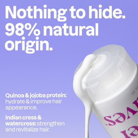 BIO SPECTRA ATTITUDE ingredient label close-up highlighting quinoa and jojoba