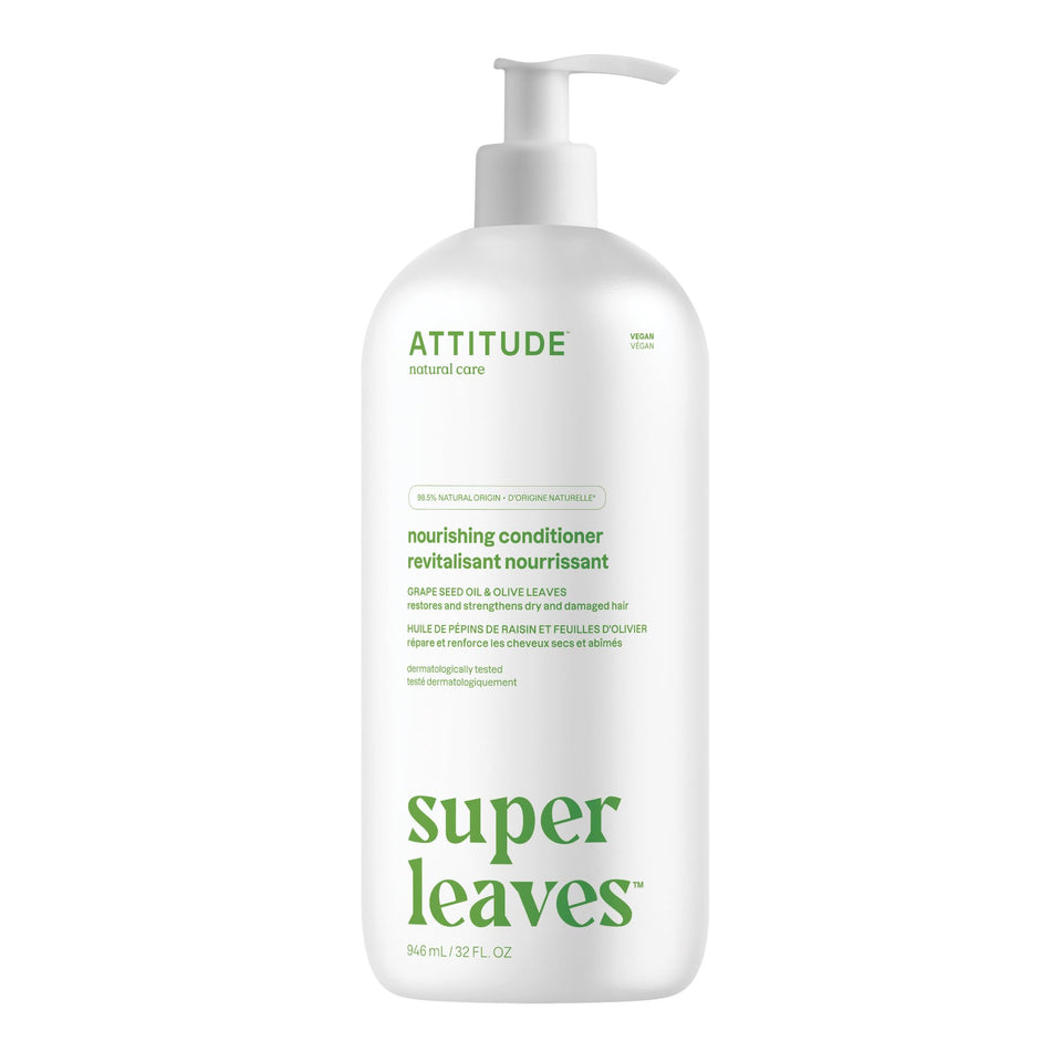BIO SPECTRA ATTITUDE front bottle view showing 32 oz nourishing conditioner and label benefit