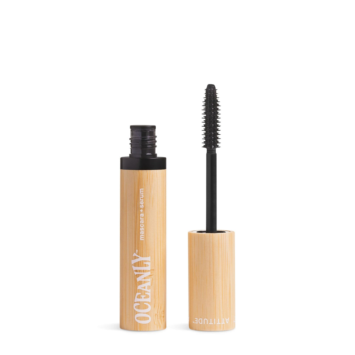 ATTITUDE Oceanly mascara front packaging showing sleek tube and black label benefits