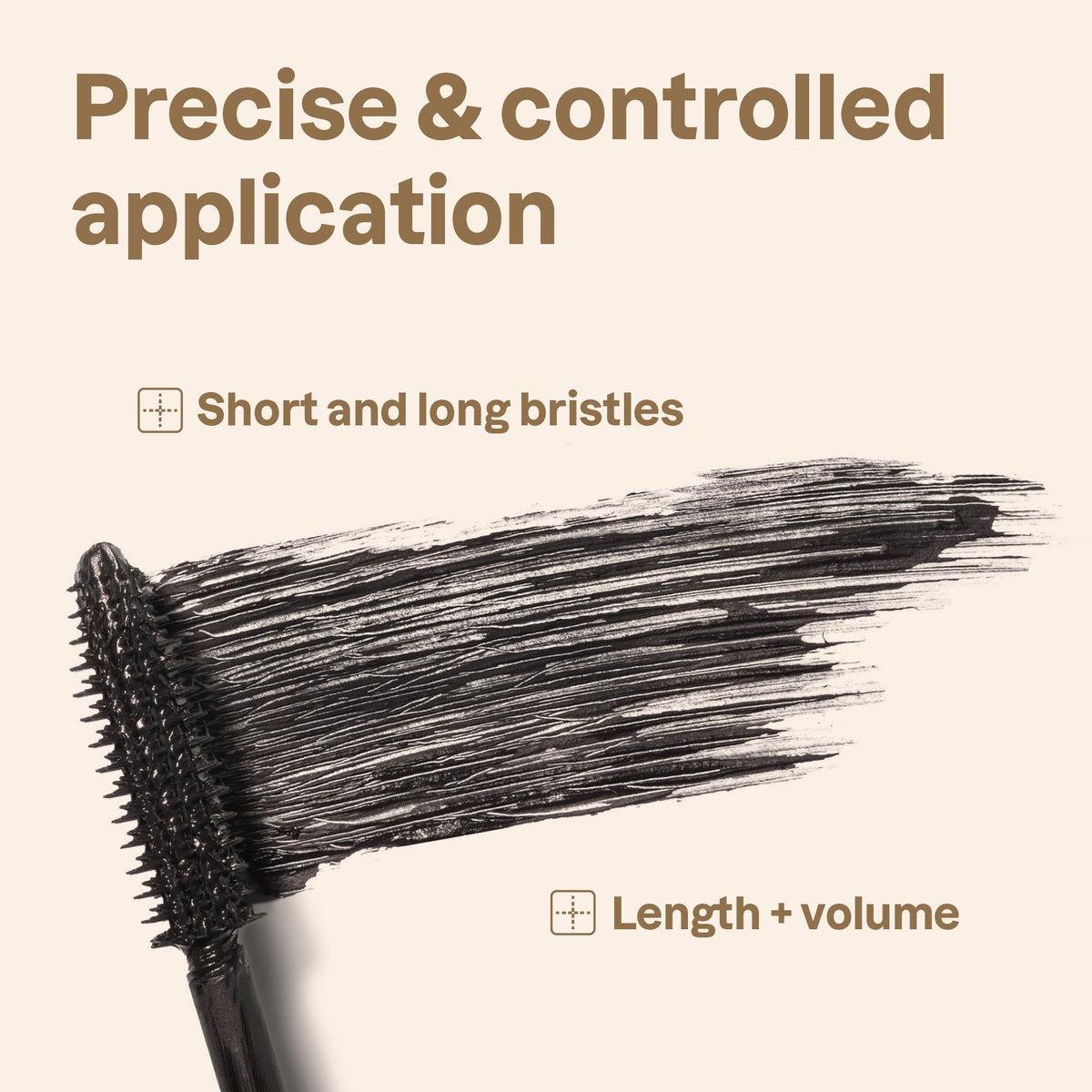 ATTITUDE Oceanly mascara in use application demonstrating lengthening and volumizing effect