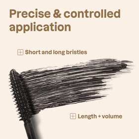 ATTITUDE Oceanly mascara in use application demonstrating lengthening and volumizing effect