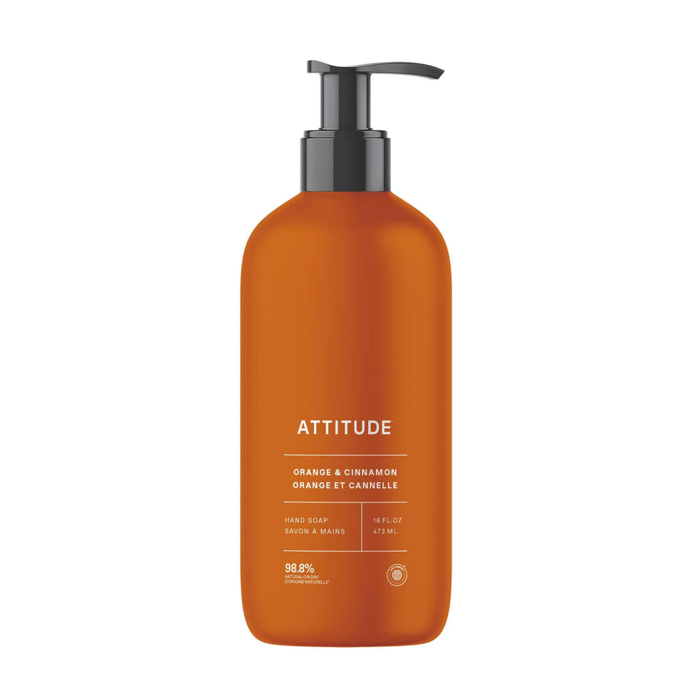 ATTITUDE front label showing orange cinnamon scent and EWG verification benefit