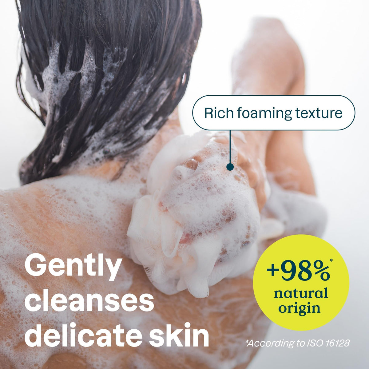 ATTITUDE pump dispensing body wash showing easy controlled application