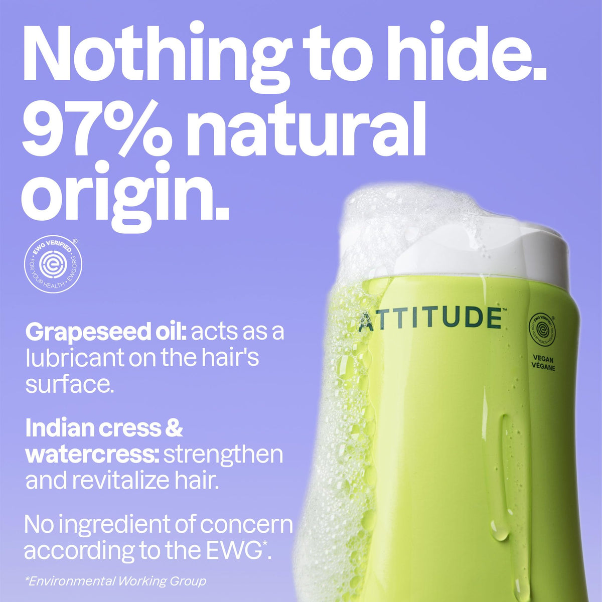 BIO SPECTRA ATTITUDE pump dispensing creamy shampoo texture for hydration benefit