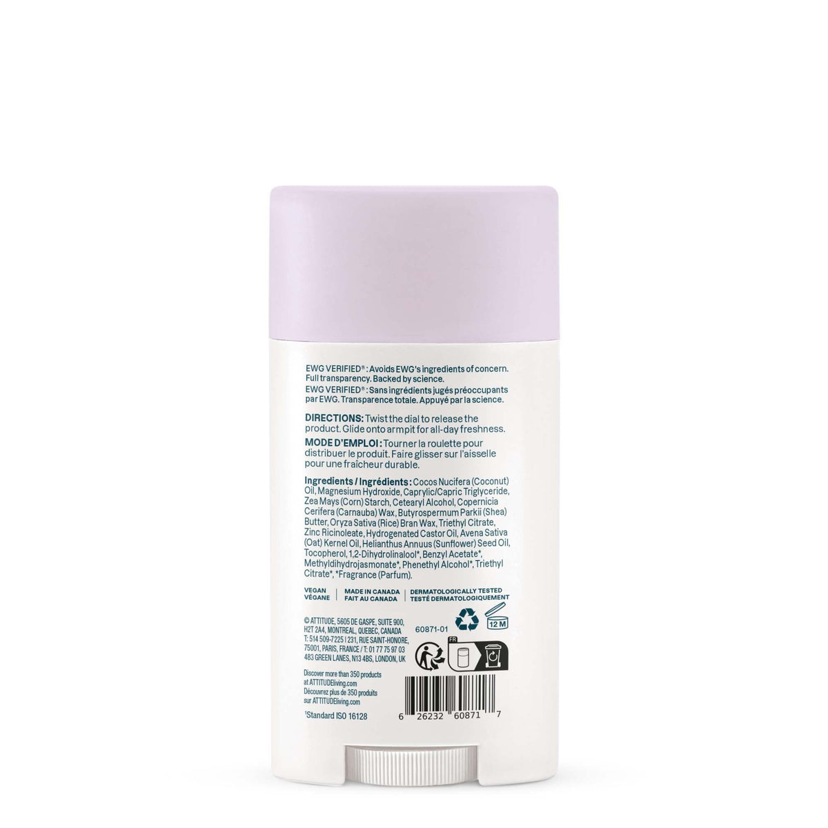 ATTITUDE recyclable label detail showing recyclable HDPE for eco-conscious users