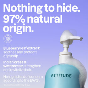 ATTITUDE pump dispensing shampoo for easy application and control
