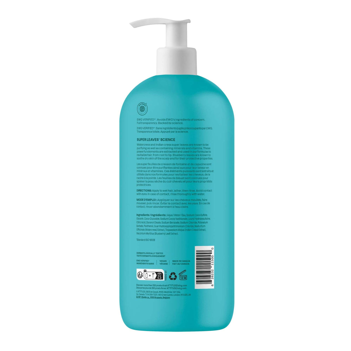 ATTITUDE shampoo and conditioner pair promoting complete gentle hair care