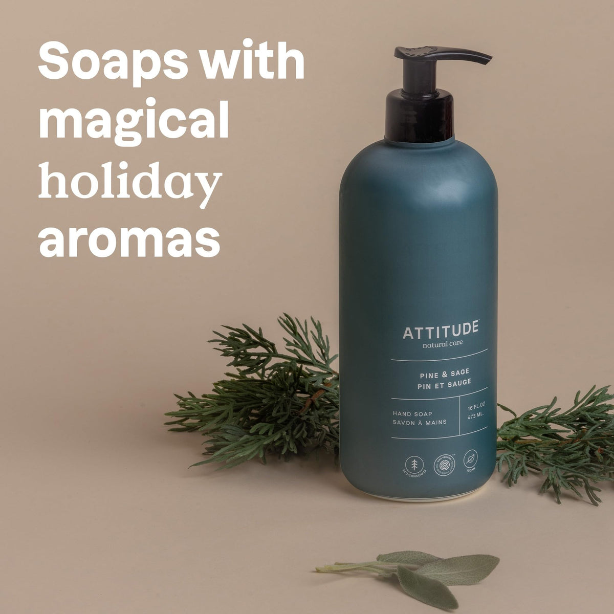 BIO SPECTRA ATTITUDE rich foam on hand showing glycerin hydration and gentle cleansing benefit