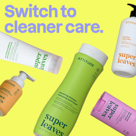 BIO SPECTRA ATTITUDE citrus and eucalyptus botanicals beside bottle for natural scent
