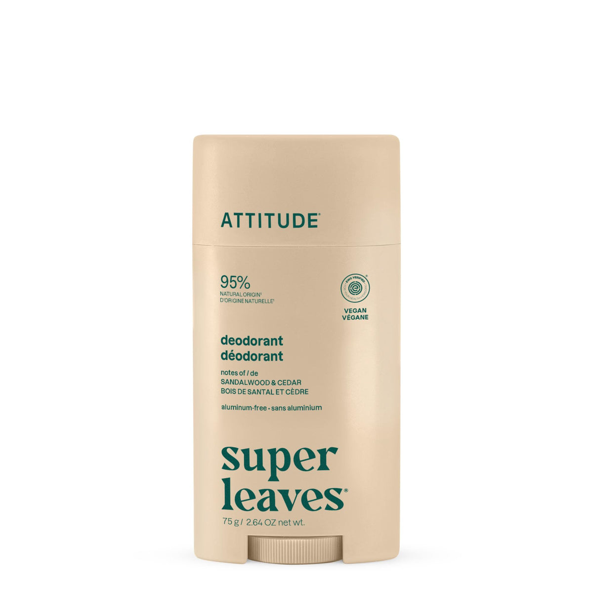 ATTITUDE front packaging showing sandalwood cedar scent and benefits