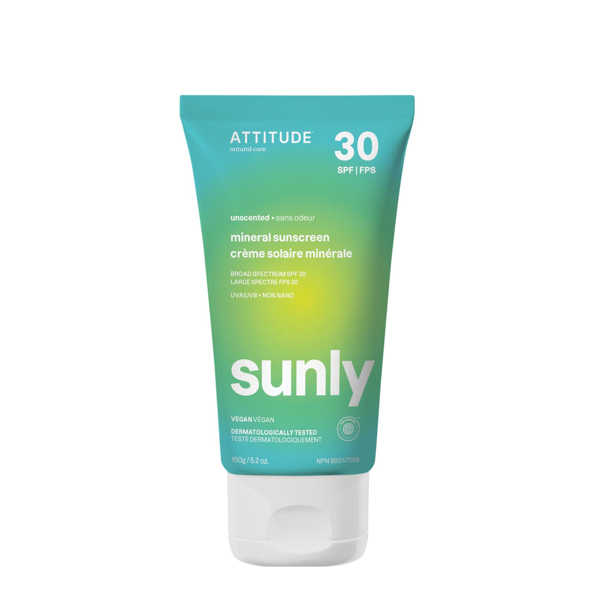 ATTITUDE Sunly front packaging showing SPF 30 and benefits