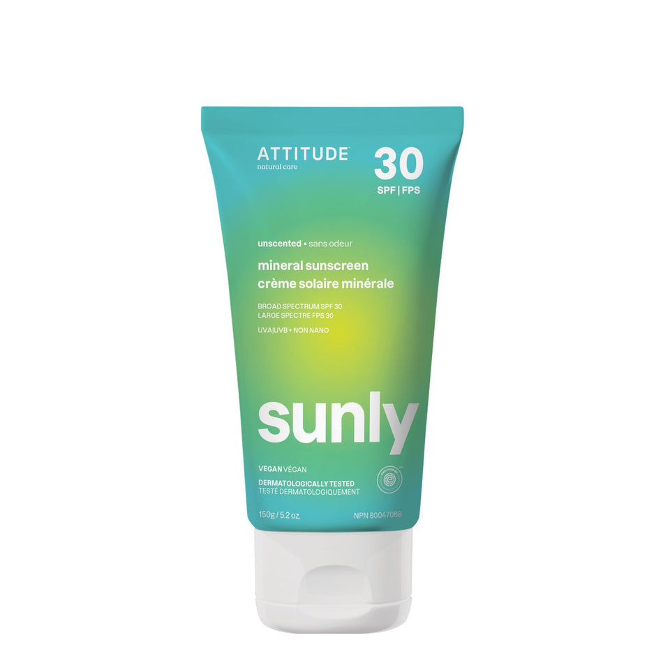ATTITUDE Sunly front packaging showing SPF 30 and benefits