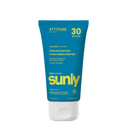 Attitude Sunly front tube showing brand and SPF 30 for quick recognition and reassurance