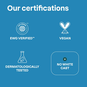Attitude Sunly ingredients label closeup highlighting EWG Verified clean formulation