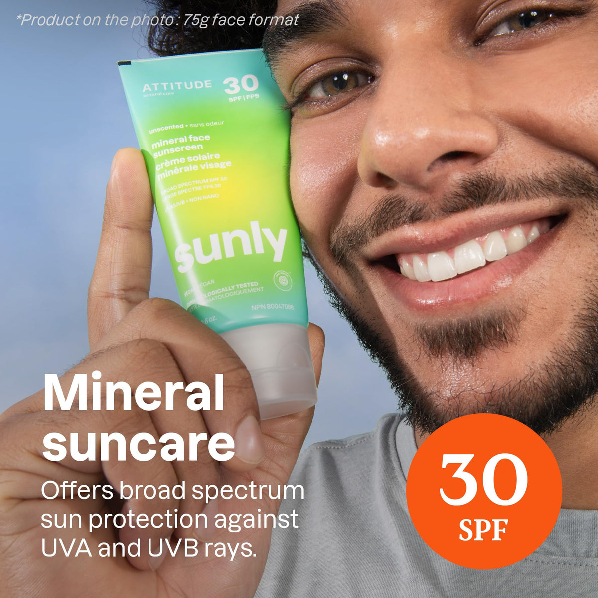 ATTITUDE Sunly cream texture close-up demonstrating lightweight spread