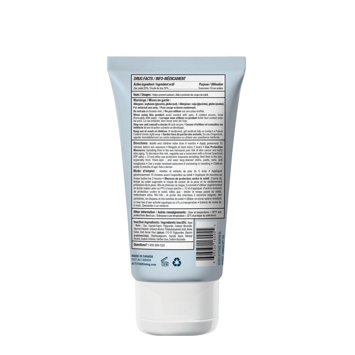 ATTITUDE open cap with lotion dispensed showing user-friendly pump benefit