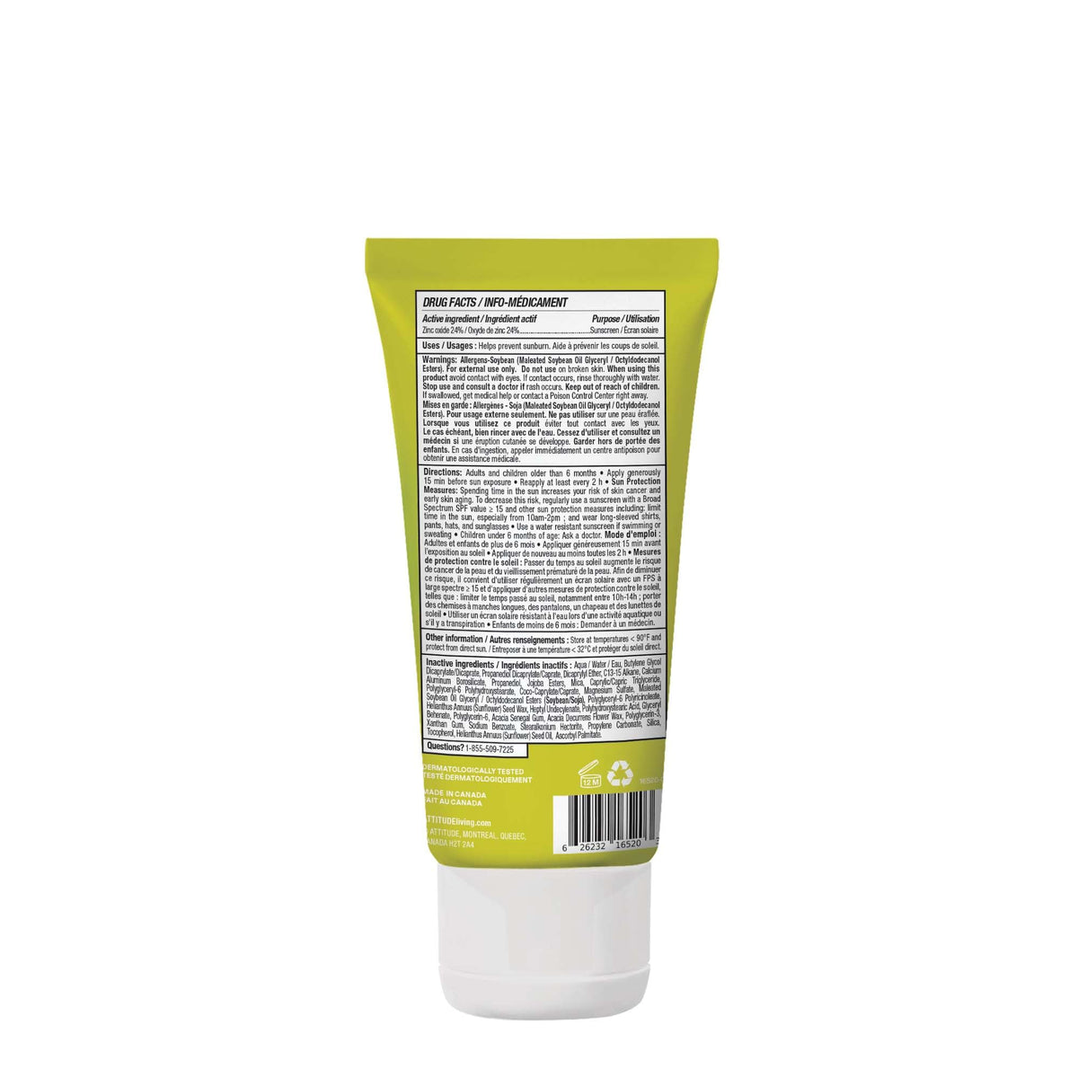 ATTITUDE tube with cap open dispensing cream for easy application