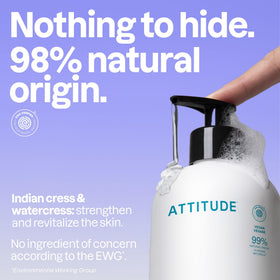 BIO SPECTRA ATTITUDE close-up of lather texture with glycerin for softer hands after washing