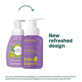 BIO SPECTRA ATTITUDE label close-up highlighting vanilla and pear scent benefits