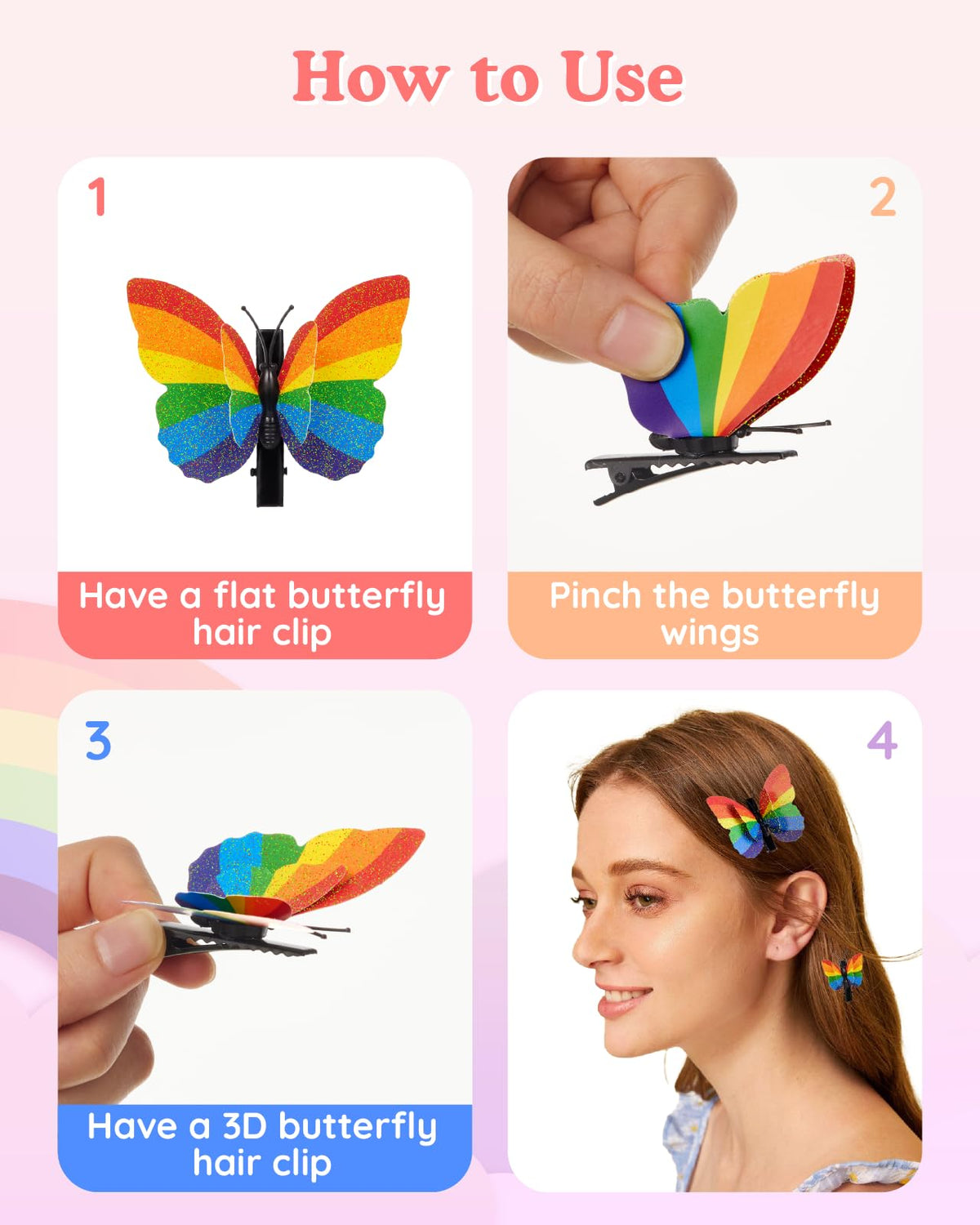 Attyxfica large and small clips side-by-side to show scale and styling options