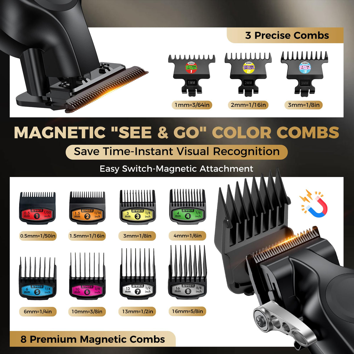 ATVOXIS full accessory kit open case including cape oil brushes and storage convenience