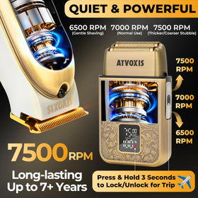 ATVOXIS foil shaver head detail with sensitive-foil for smooth close shaves