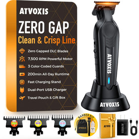 ATVOXIS front view of trimmer highlighting ergonomic grip and sleek finish for precise handling