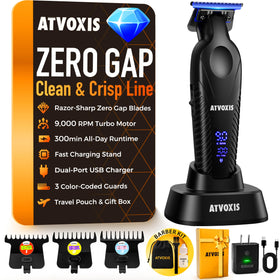 ATVOXIS front view of trimmer showing ergonomic grip and professional finish