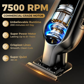 ATVOXIS trimmer in barber use delivering clean lineups and fast, consistent cutting performance