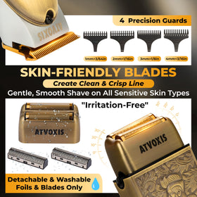 ATVOXIS trimmer held in hand to show size and durable all-metal feel