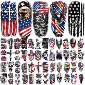 atydkug large sheet close-up with eagle and flag, bold arm coverage benefit