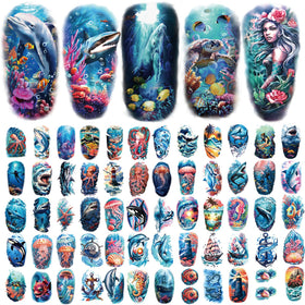 atydkug large sheet close-up highlighting sharks and turtles for bold coverage