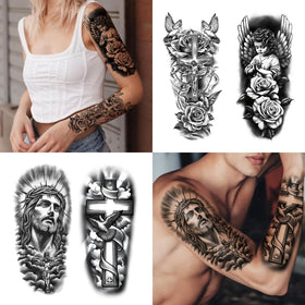 atydkug ruler beside sheet to show large and small tattoo sizes clearly