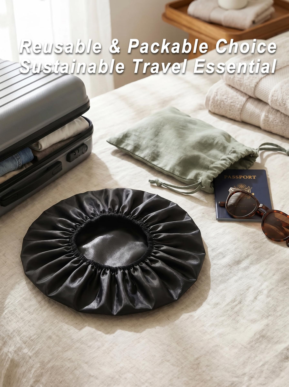 Auban in bathroom on shelf illustrating everyday use and travel readiness