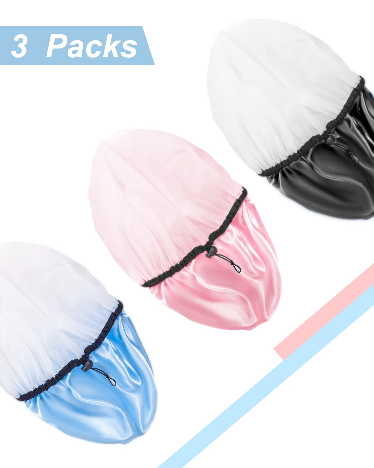 Auban shower cap placed on bathroom counter emphasizing everyday use