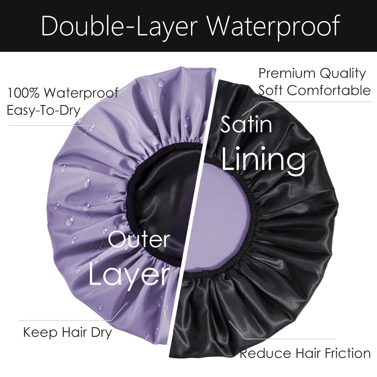 Auban next to long hair demonstrating extra-large capacity