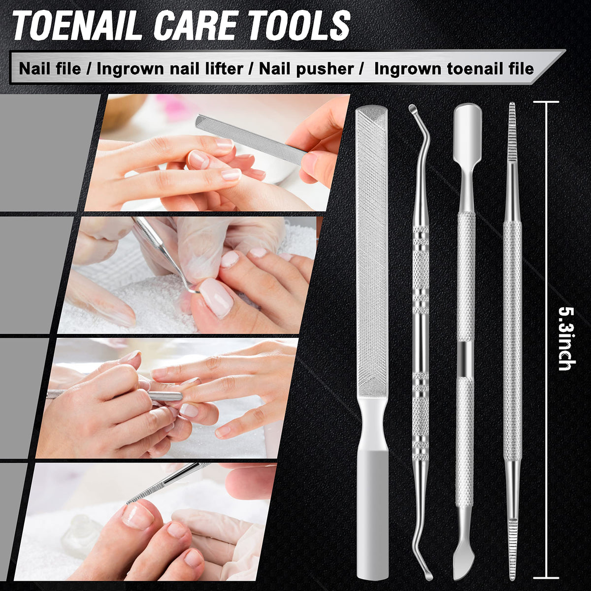 Aucurwen tool shown in hand to illustrate scale and easier control benefit