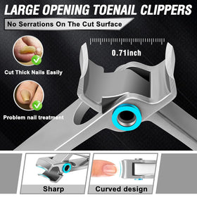 Aucurwen large opening blade detail for cutting thick toenails